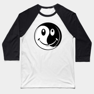 Yin Yang Smiley Baseball T-Shirt